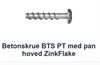 Betonskrue BTS TORX PH.  ZinkFlake 600h  5x45